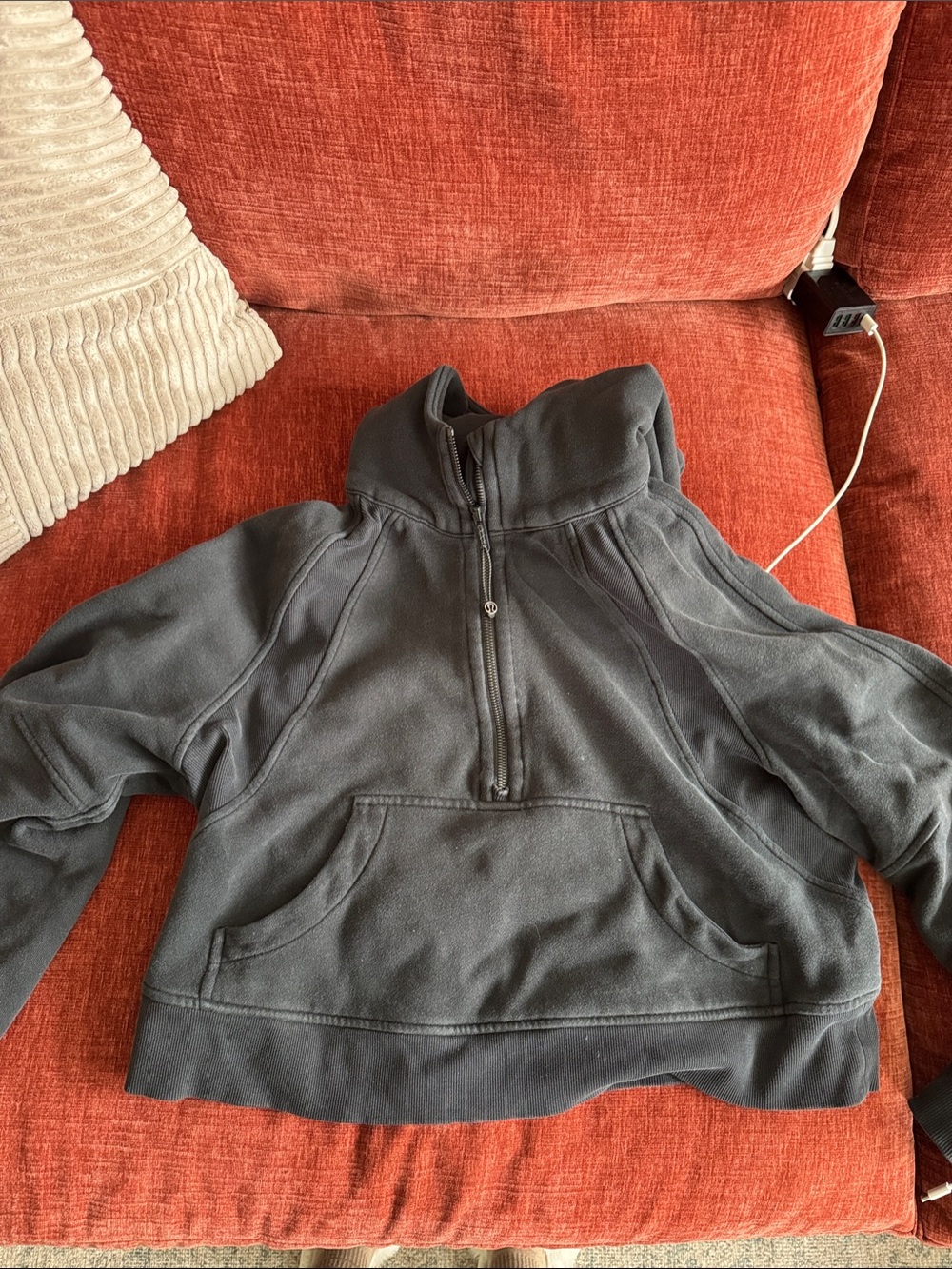 lululemon athletica Black Half-Zip Fleece Pullover